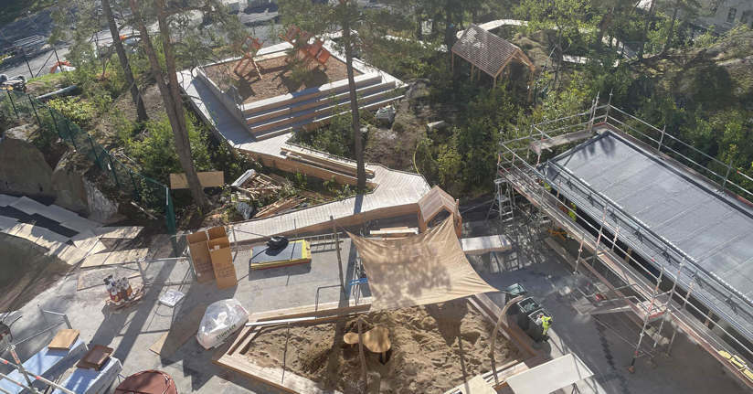 Förskolegården från ovan