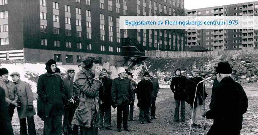 Vi blickar tillbaka - byggstarten av Flemingsberg centrum 1975