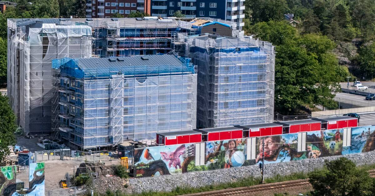 Byggarbetsplats Bonden 7 i Trångsund