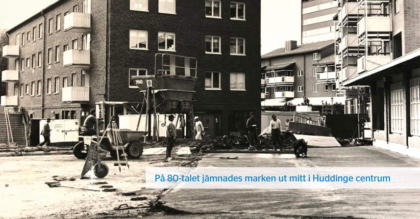 Huddinge centrum på 1980-talet