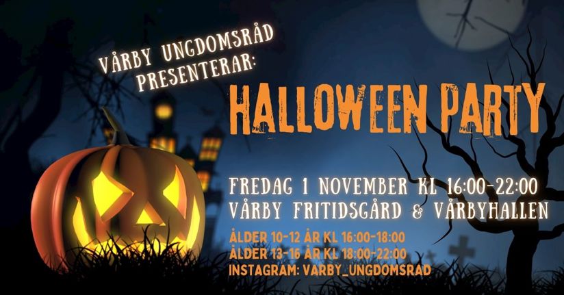 Halloweenfest på Vårbygård ungdomsgård.