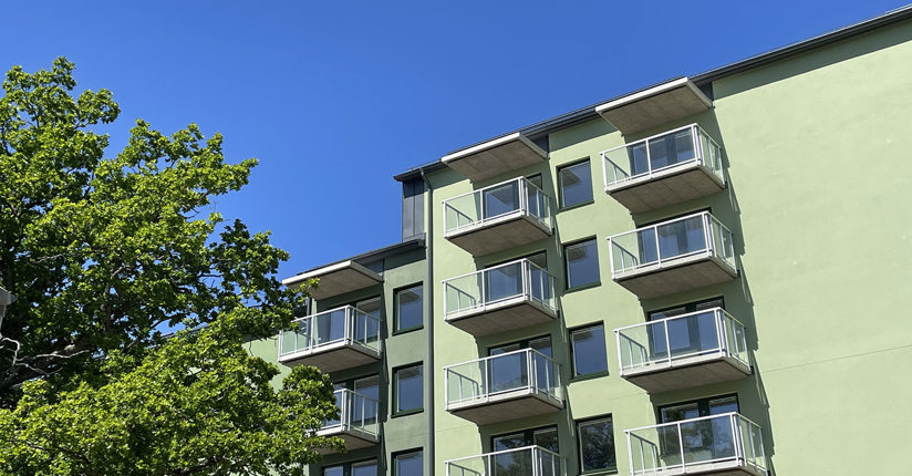 grönt hus på Trångsundsvägen