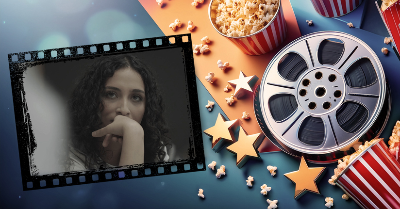 Bild från filmen Lebb med dekorationer som popcorn och stjärnor