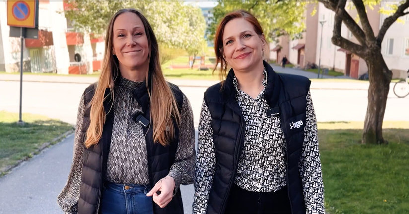 Områdesutvecklarna Jessica och Eva-Lena om trygghetsarbetet i Huges områden.